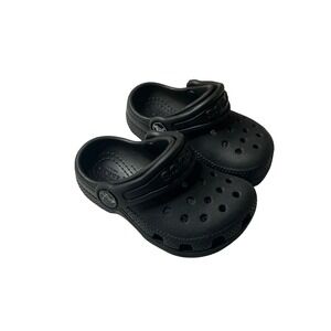 Kids Black Crocs Clog Shoes Size 5 Toddler Lightweight Slip On